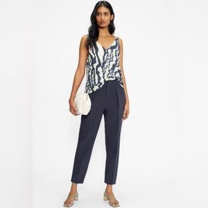 Ted Baker Navy Pleated Pants